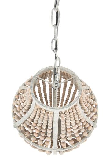 Hello Honey® 27" Metal Chandelier With Wood Beads
